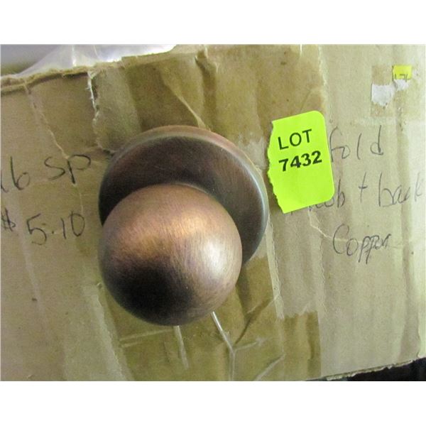 TUSCAN COPPER BALL KNOBS WITH BACK PLATES