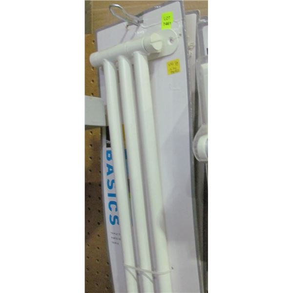 TRIPLE TOWEL BAR WHITE