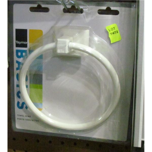 WHITE TOWEL RING