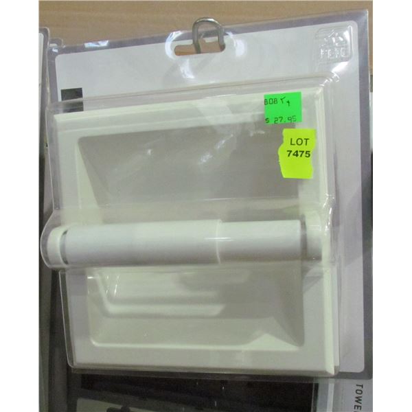 RECESSED WHITE TISSUE HOLDER