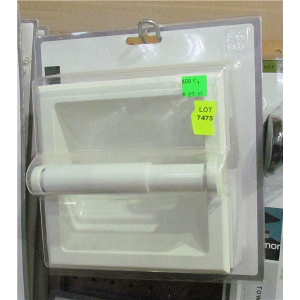 RECESSED WHITE TISSUE HOLDER
