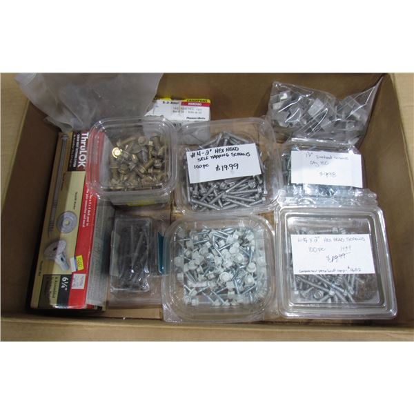 BOX OF ASSORTED SCREWS