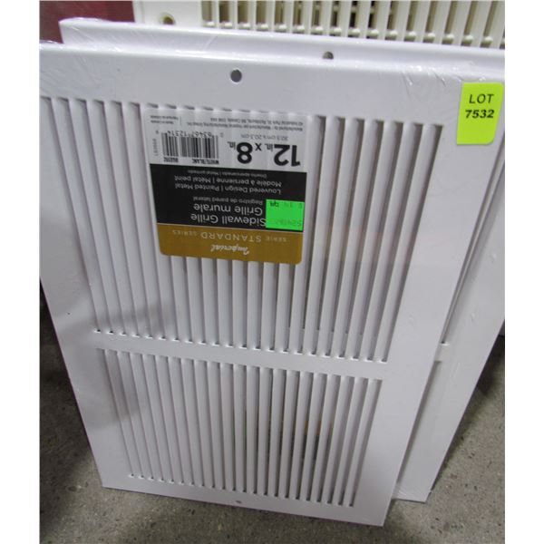 2  12'X8' WALL GRILLES