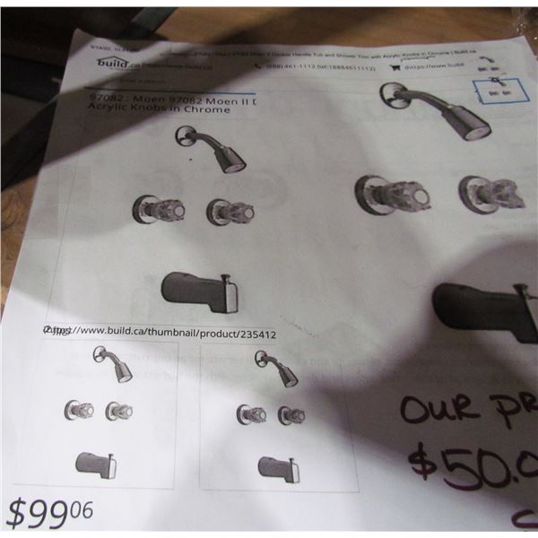 MOEN SHOWER/TUB VALVE SET