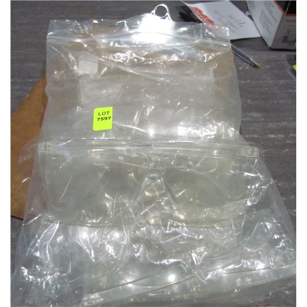 7 PAIRS OF CLEAR SAFETY GLASSES