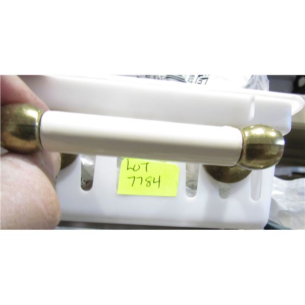 ANTIQUE BRASS AND BONE 3" PULLS