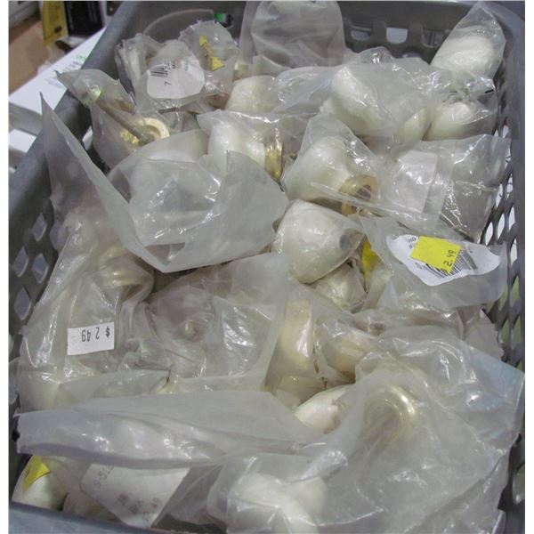 BONE KNOB WITH BRASS BACK