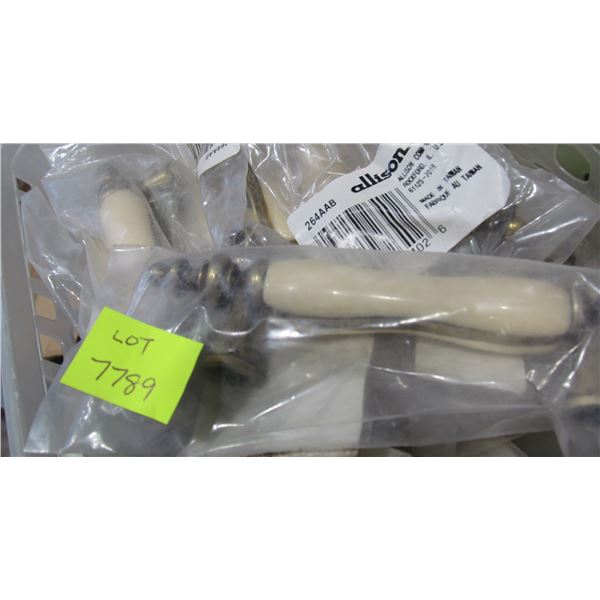 ANTIQUE BONE AND BRASS 3" PULLS