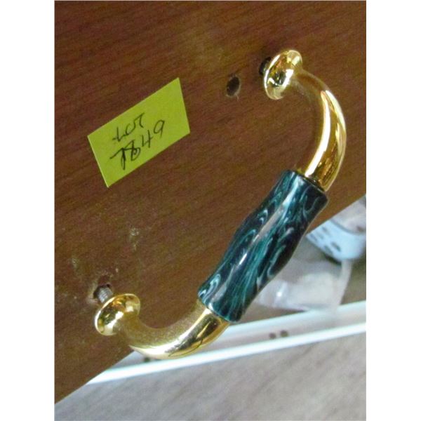 GREEN BRASS PULLS 3"