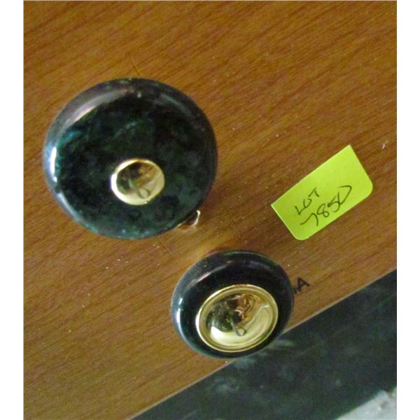 GREEN BRASS KNOBS