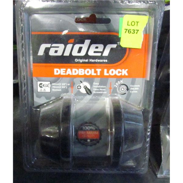 RAIDER BLACK DEAD BOLT