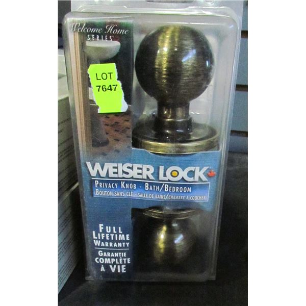 WEISER ANTIQUE BRONZE PRIVACY KNOB