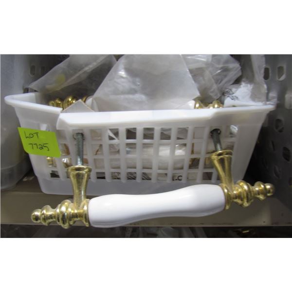 WHITE WITH BRASS PULLS