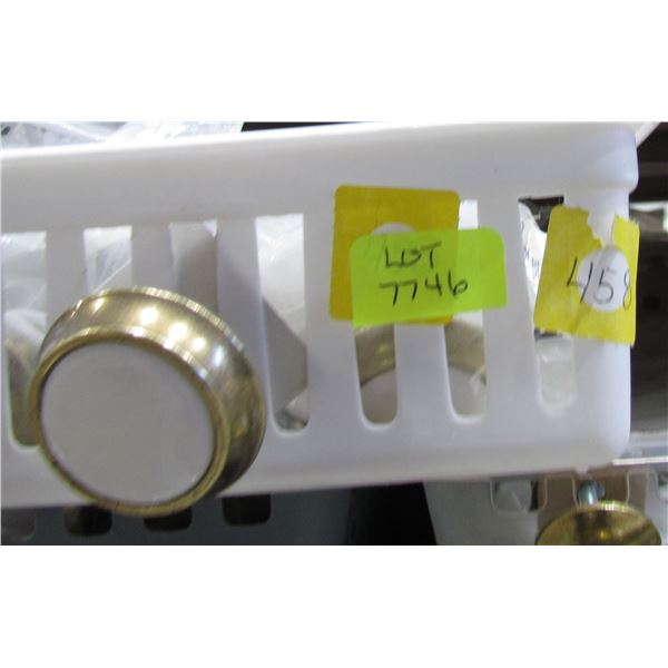 WHITE WITH ANTIQUE BRASS KNOBS