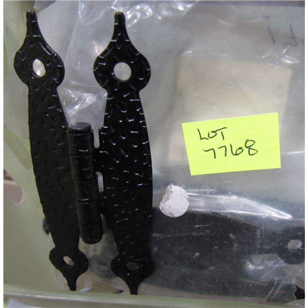 BLACK DECORATIVE H STYLE HINGES ( RUSTIC)