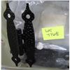 Image 1 : BLACK DECORATIVE H STYLE HINGES ( RUSTIC)