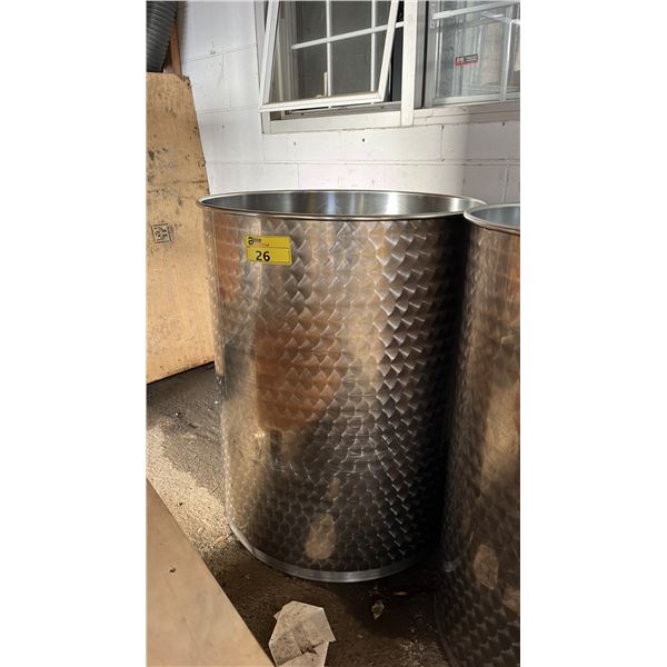 MARCHISIO 250 STAINLESS STEEL FERMENTATION TANK 26.5" X 33"