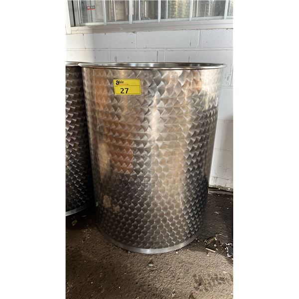 MARCHISIO 250 STAINLESS STEEL FERMENTATION TANK 26.5" X 33"