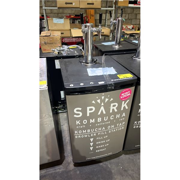 DANBY PORTABLE 2-TAP TOWER KEGERATOR WITH CONTENTS SET-UP FOR BALL LOCK CORNELIUS KEGS