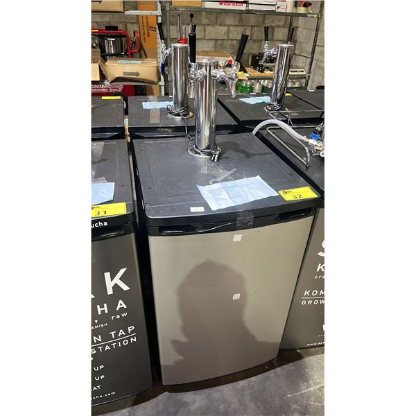 DANBY PORTABLE 2-TAP TOWER KEGERATOR WITH CONTENTS SET-UP FOR BALL LOCK CORNELIUS KEGS