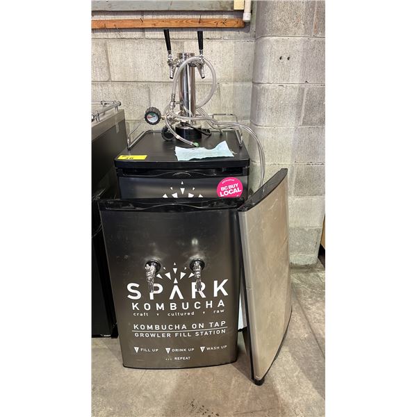 DANBY PORTABLE 2-TAP TOWER KEGERATOR WITH CONTENTS SET-UP FOR BALL LOCK CORNELIUS KEGS - CAN BE