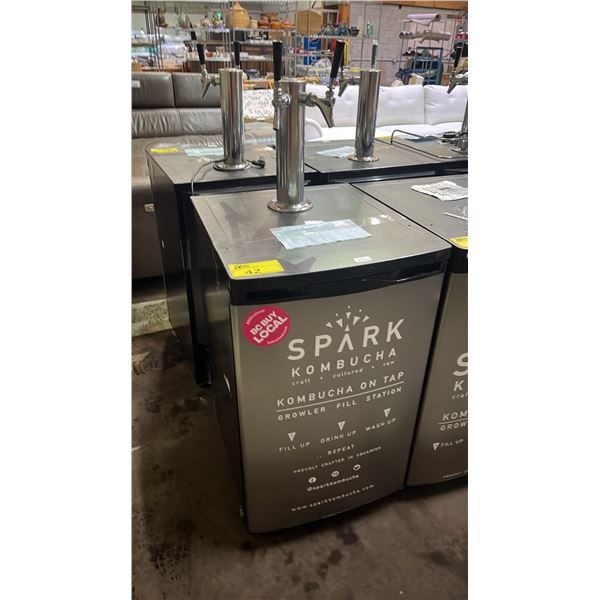 DANBY PORTABLE 2-TAP TOWER KEGERATOR WITH CONTENTS SET-UP FOR BALL LOCK CORNELIUS KEGS