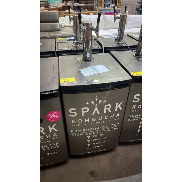 DANBY PORTABLE 2-TAP TOWER KEGERATOR WITH CONTENTS SET-UP FOR BALL LOCK CORNELIUS KEGS