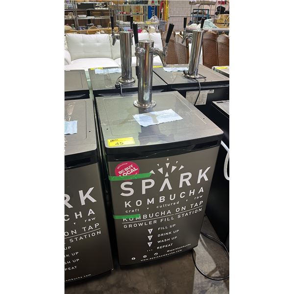 DANBY PORTABLE 2-TAP TOWER KEGERATOR WITH CONTENTS SET-UP FOR BALL LOCK CORNELIUS KEGS