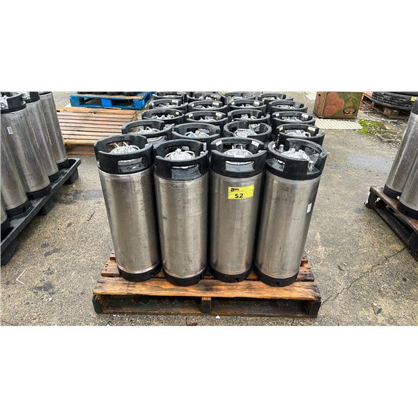 PALLET OF 20 CORNELIUS SUPER CHAMPION 5 GAL 19L 130PSI BALL-LOCK KEGS