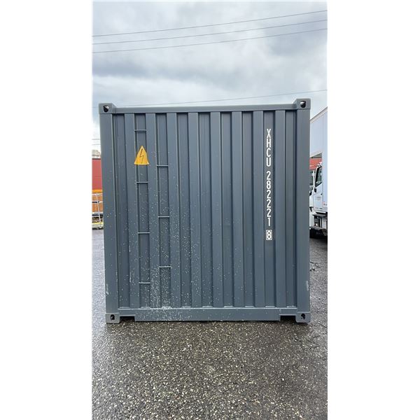 20FT DARK GREY SHIPPING CONTAINER WITH FRONT DOUBLE CAM LOCK DOOR