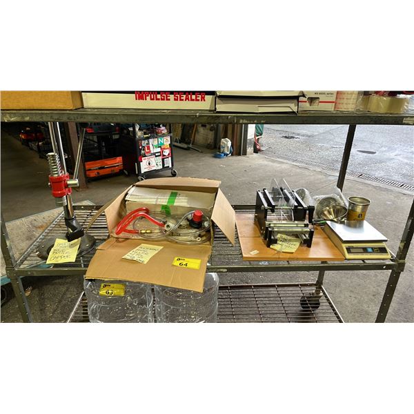 CROWN TOP BEER BOTTLE CAPPER, BEER FILLER WITH CO2, FILLER WAND, BOTTLE LABELER & MORE