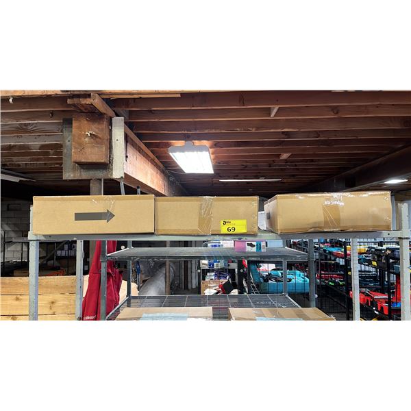 SHELF OF CO2 CAPS, BALL LOCKS, FAUCETS, GASKETS, O RING SET, TUBING PARTS + ACCESSORIES & CLAMPS