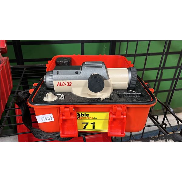 DAVID WHITE AL8-32 AUTOMATIC OPTICAL LEVEL IN A HARD TRANSPORT CASE