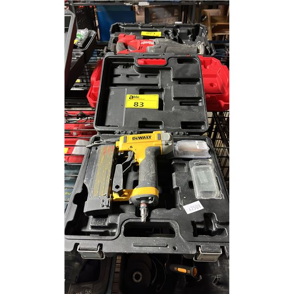DEWALT DWFP2350 PNEUMATIC PIN NAILER IN A HARD TRANSPORT CASE