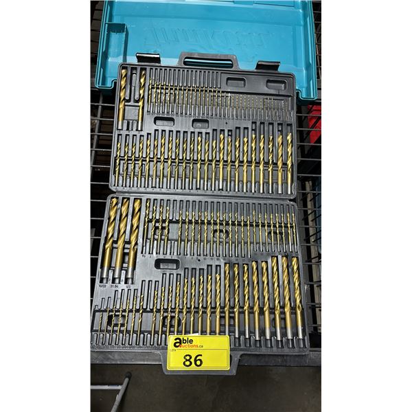 DRILL BIT SET IN A HARD TRANSPORT CASE *SOME PIECES MISSING*