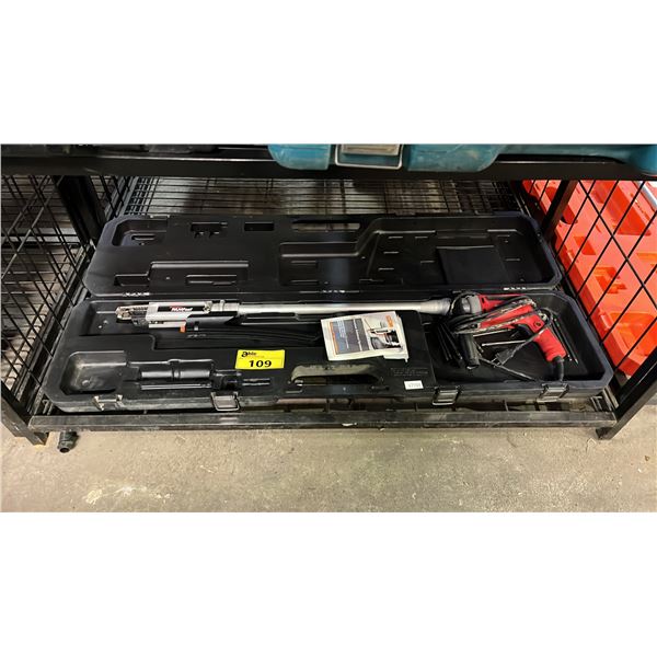 MILWAUKEE ELECTRIC HAMMER DRILL WITH A PAM DRIVE AUTO FEED SCREW SYSTEM IN A HARD TRANSPORT CASE