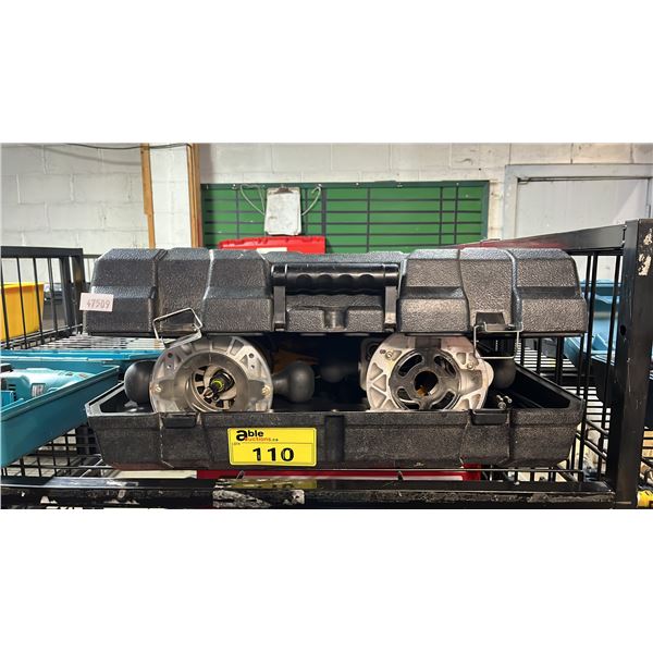 DEWALT ROUTERS IN HARD TRANSPORT CASE