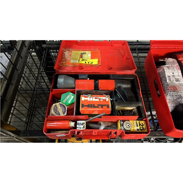 HILTI DX600N NAIL GUN IN A HARD TRANSPORT CASE