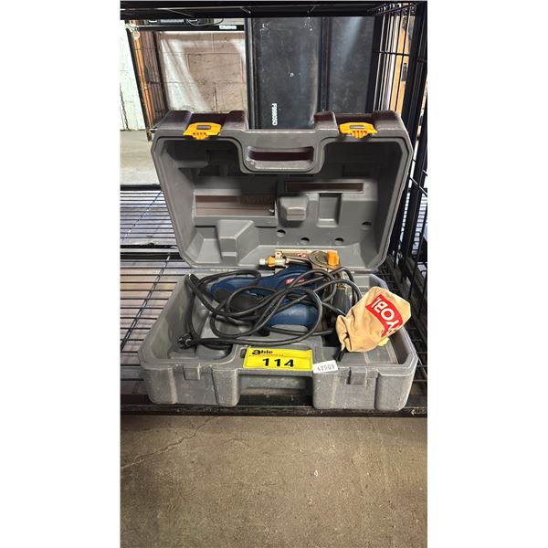 RYOBI BISCUIT JOINER IN A HARD TRANSPORT CASE