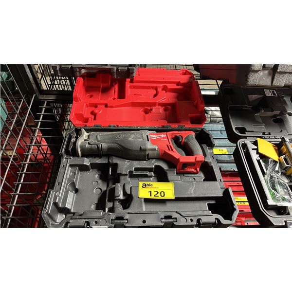 MILWAUKEE CORDLESS SAWZALL IN A HARD TRANSPORT CASE *NO BATTERY*