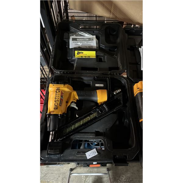BOSTITCH PNEUMATIC METAL CONNECTOR NAILER IN A HARD TRANSPORT CASE