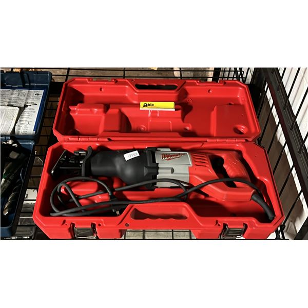 MILWAUKEE ELECTRIC SAWZALL IN A HARD TRANSPORT CASE