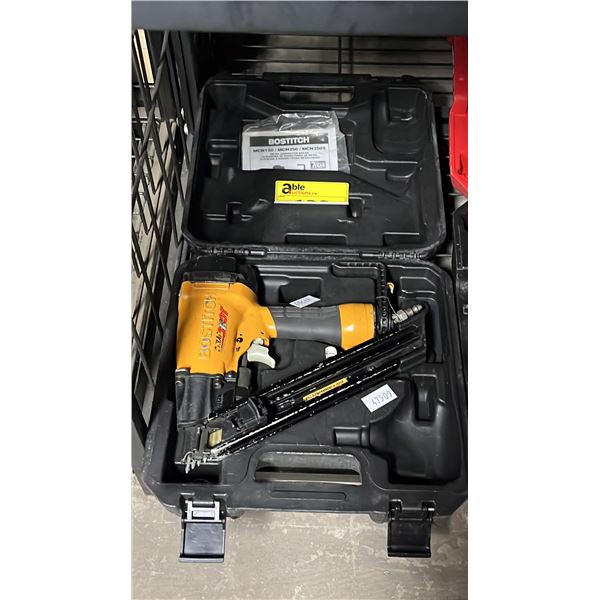 BOSTITCH PNEUMATIC METAL CONNECTOR NAILER IN A HARD TRANSPORT CASE