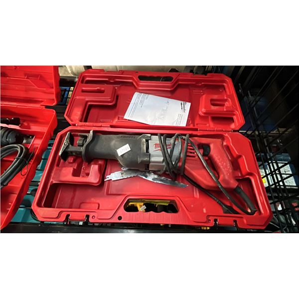 MILWAUKEE ELECTRIC SAWZALL IN A HARD TRANSPORT CASE