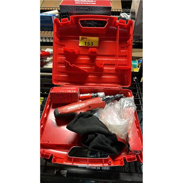 HILTI DX 2 POWDER ACTUATED FASTENING TOOL IN A HARD TRANSPORT CASE