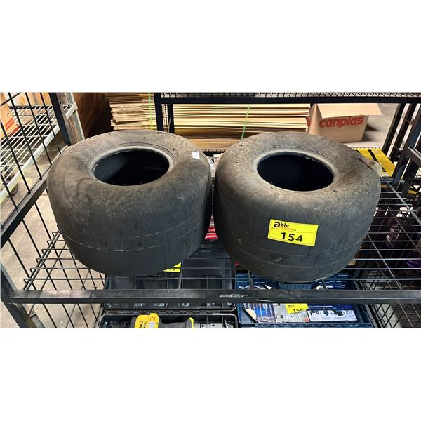 TWO TORO 19 X 10.5 - 8 SMOOTH TIRES