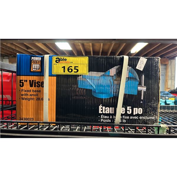 POWERFIST 5" VISE WITH FIXED ANVIL BASE