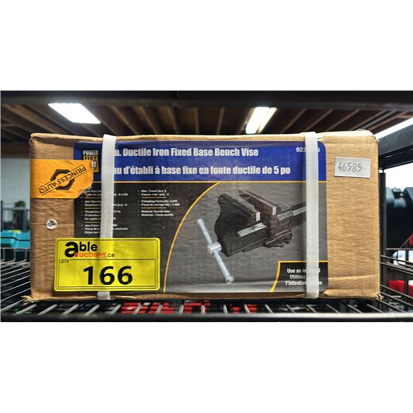 POWERFIST 5" DUCTILE IRON FIXED BASE BENCH VISE