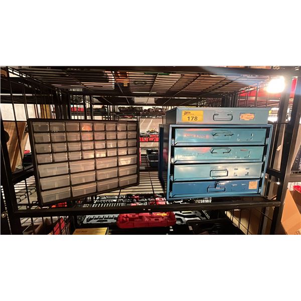 SHELF OF PARTS ORGANIZERS