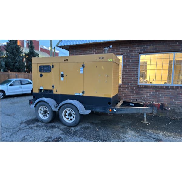 2007 TEREX OT120P GENERATOR TRAILER, YELLOW, VIN 1M9DA14B27M646207,